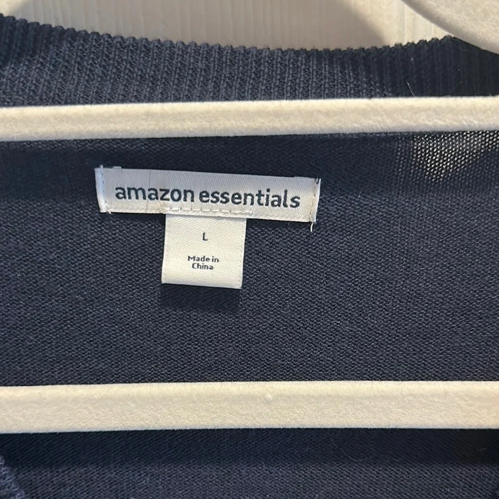Amazon Essentials Blue Cardigan Sweater - Picture 3 of 3
